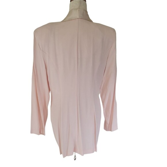 NWT Vintage stunning Lew Magram women's light pink double breast blazer 14 - Picture 3 of 11